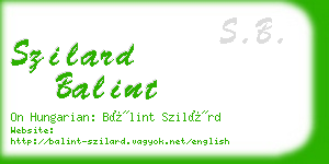 szilard balint business card